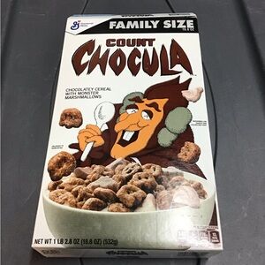 Count Chocula Family Size Cereal Box EMPTY Kaws artist